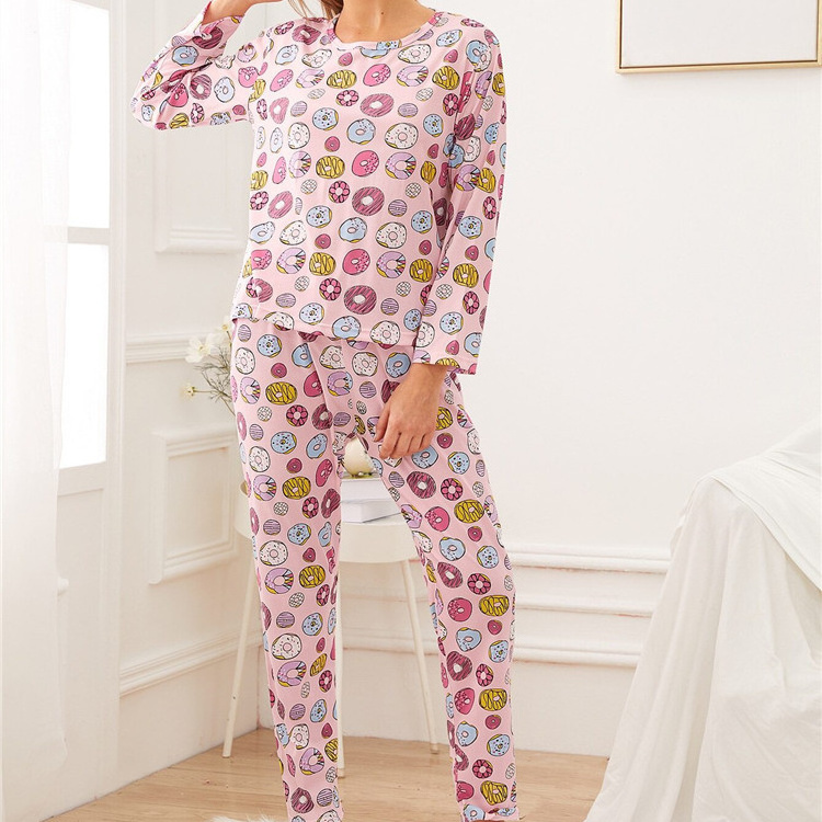 NANTEX OEM Wholesale Custom Logo Print Pyjamas Eye Mask 3 Piece Set Long Pajama Set Woman