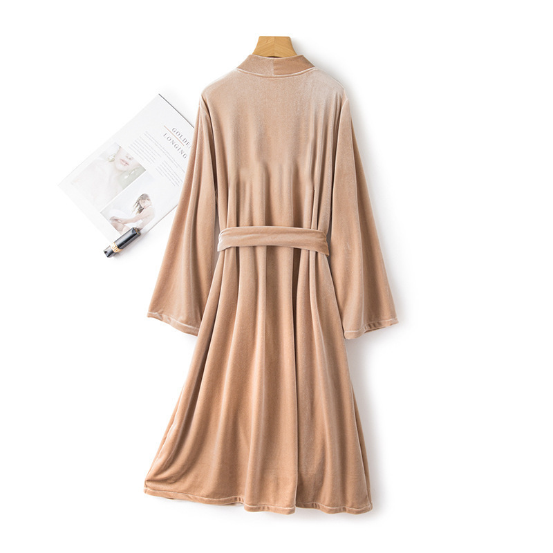 NANTEX Black Top Quality Factory Price Velvet Robe 1 Piece Pajamas Bridesmaid Dress With Robe