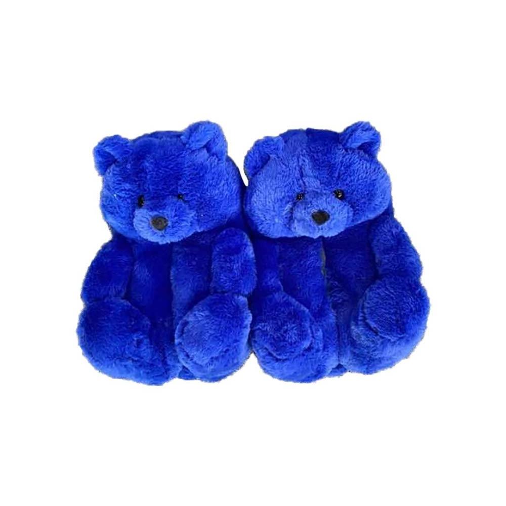 NANTEX Adult Kids Plush Teddy Bear Slipper Furry Fur Slides House Women Girls Teddy Bear Slippers