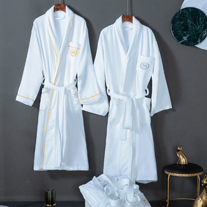 NANTEX Five-star Hotel Bathrobe Cotton Hotel Cut Velvet Towel White Bathrobe Cotton Hotel Bathrobe