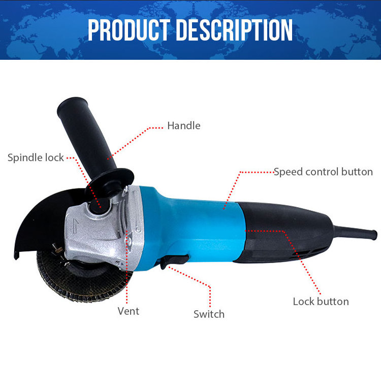 LANDSEA High Power 11000RPM 720W 125mm 220v Mini Electric Angle Grinder