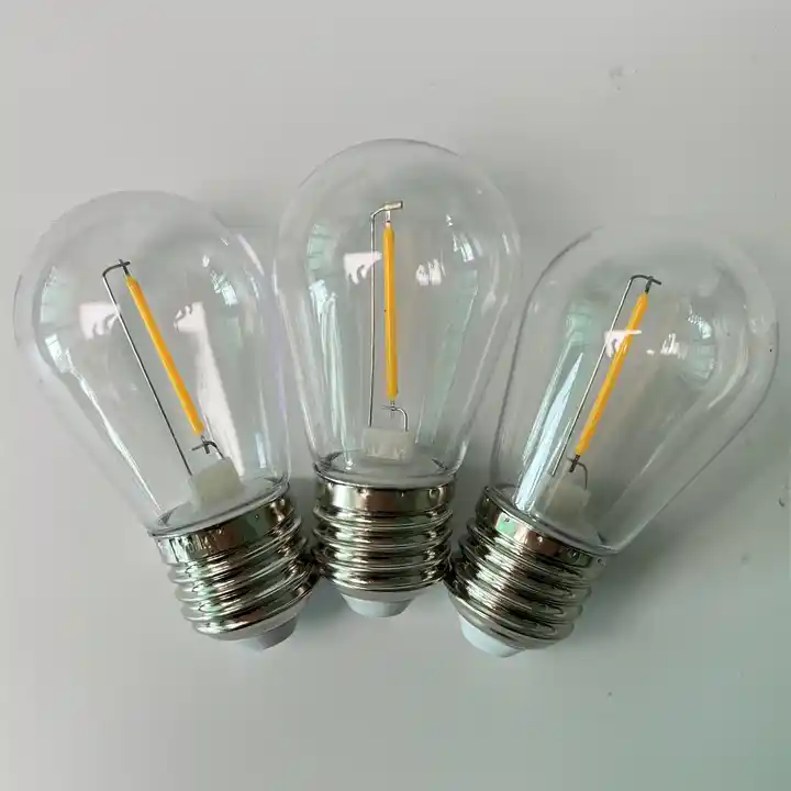 1W/2W/4W Outdoor Decoration Plastic Shatterproof E26 E27 S14 Led Light Bulb For Patio String Light