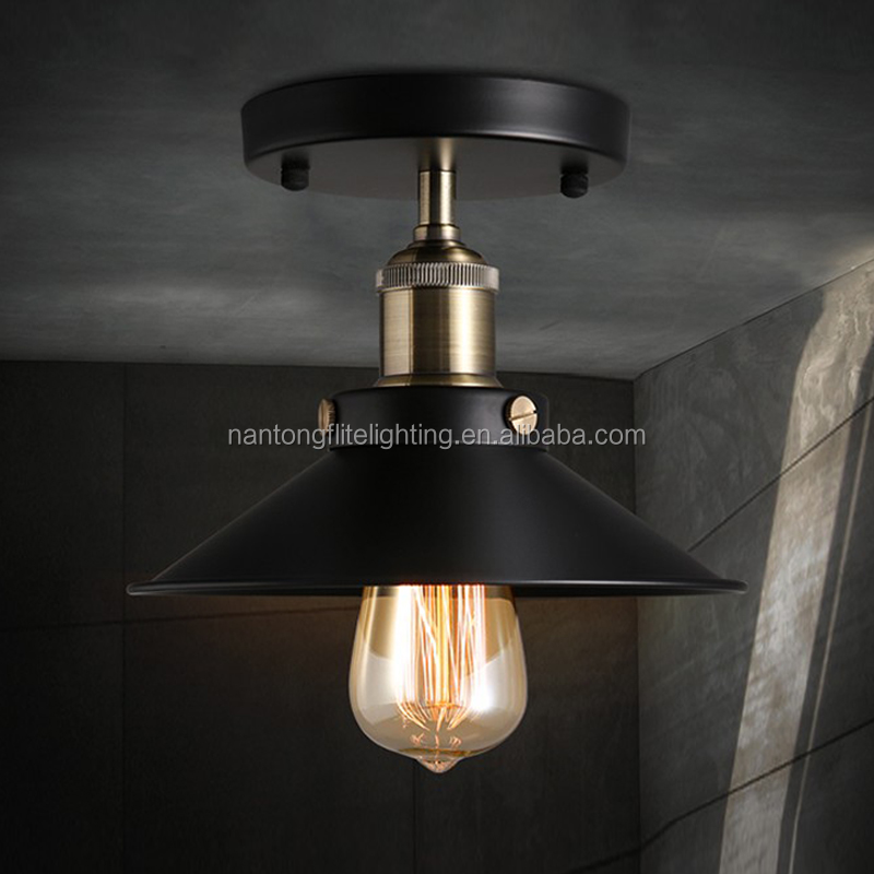 Industrial Retro iron black lamp shade ceiling Lamps Ceiling Light