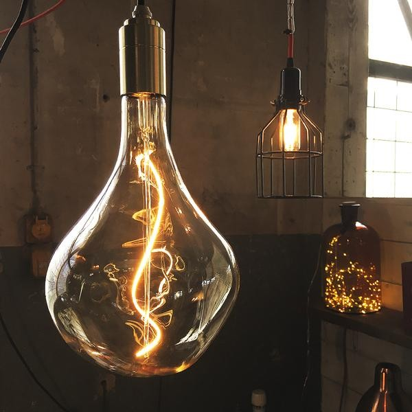 4 Watts Glass Cover Flexible Filament E27 E26 base Large Alien Shape LED Filament Bulb