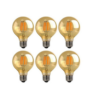 G25 G80 gold glass 4W  globe vintage led filament bulb