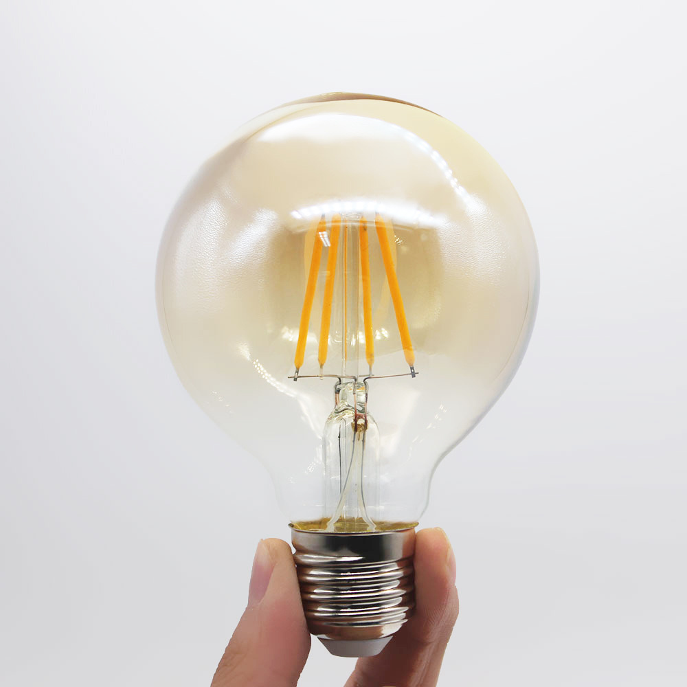 G25 G80 gold glass 4W  globe vintage led filament bulb