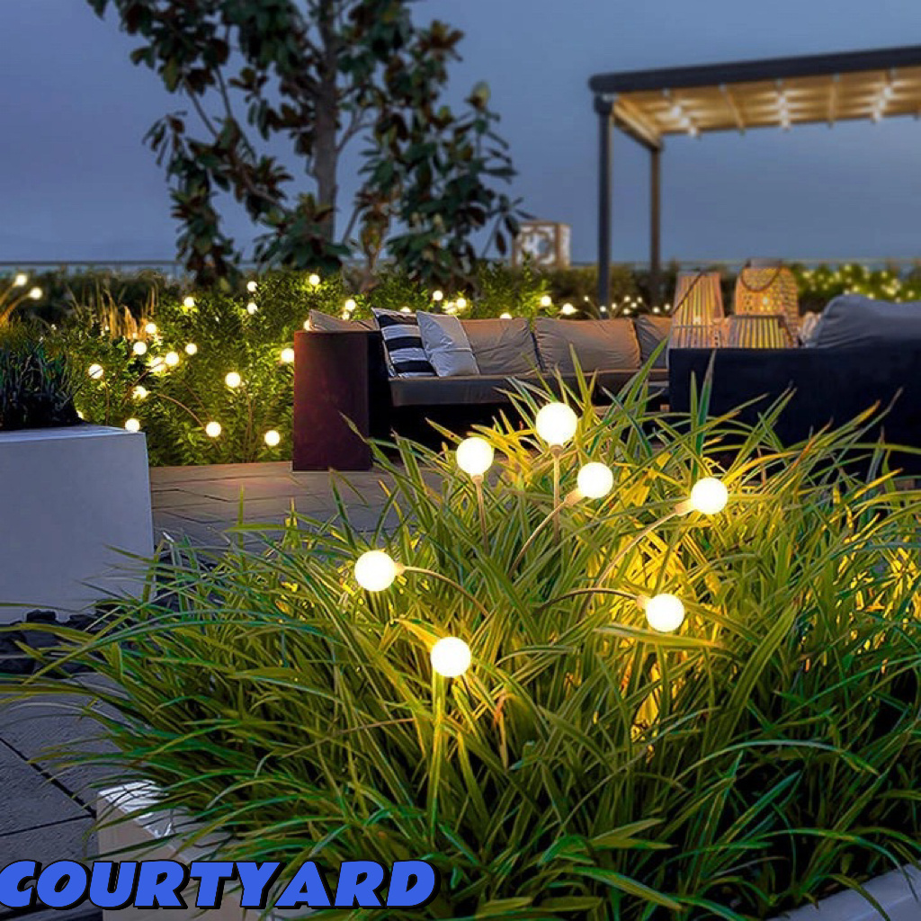 Nantong outdoor Waterproof 2 Packs 6/8/10 LED Bulbs Solar Powered LED Starburst Swaying Light Firefly Garden Light