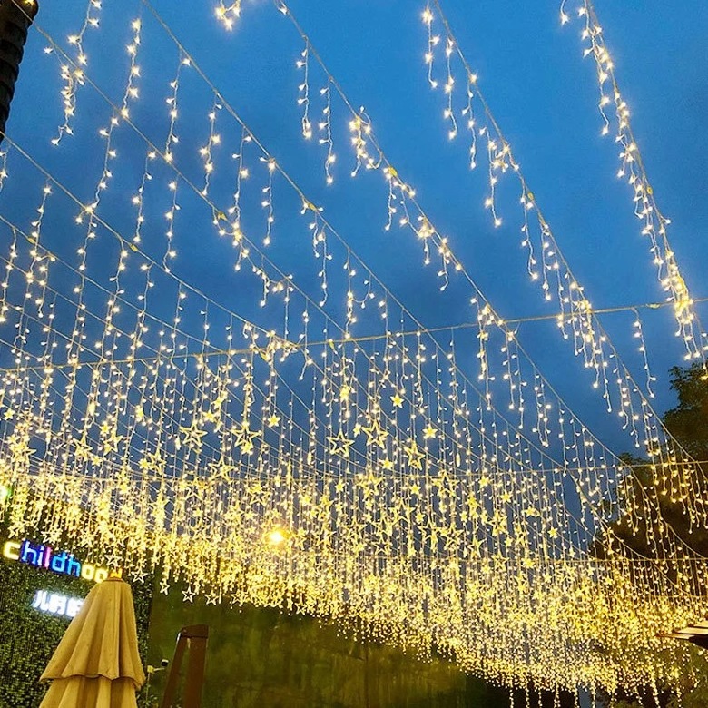 3m/3.5m/4m Curtain Light Indoor Outdoor Decoration Connectable Icicle Lights With EU plug