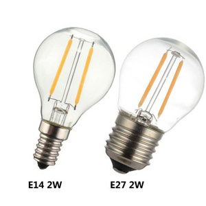 Wholesale Price 2W 4W 6W Globe lamp E26 E27 E14 E12 Dimmable G45 Led Filament Bulb