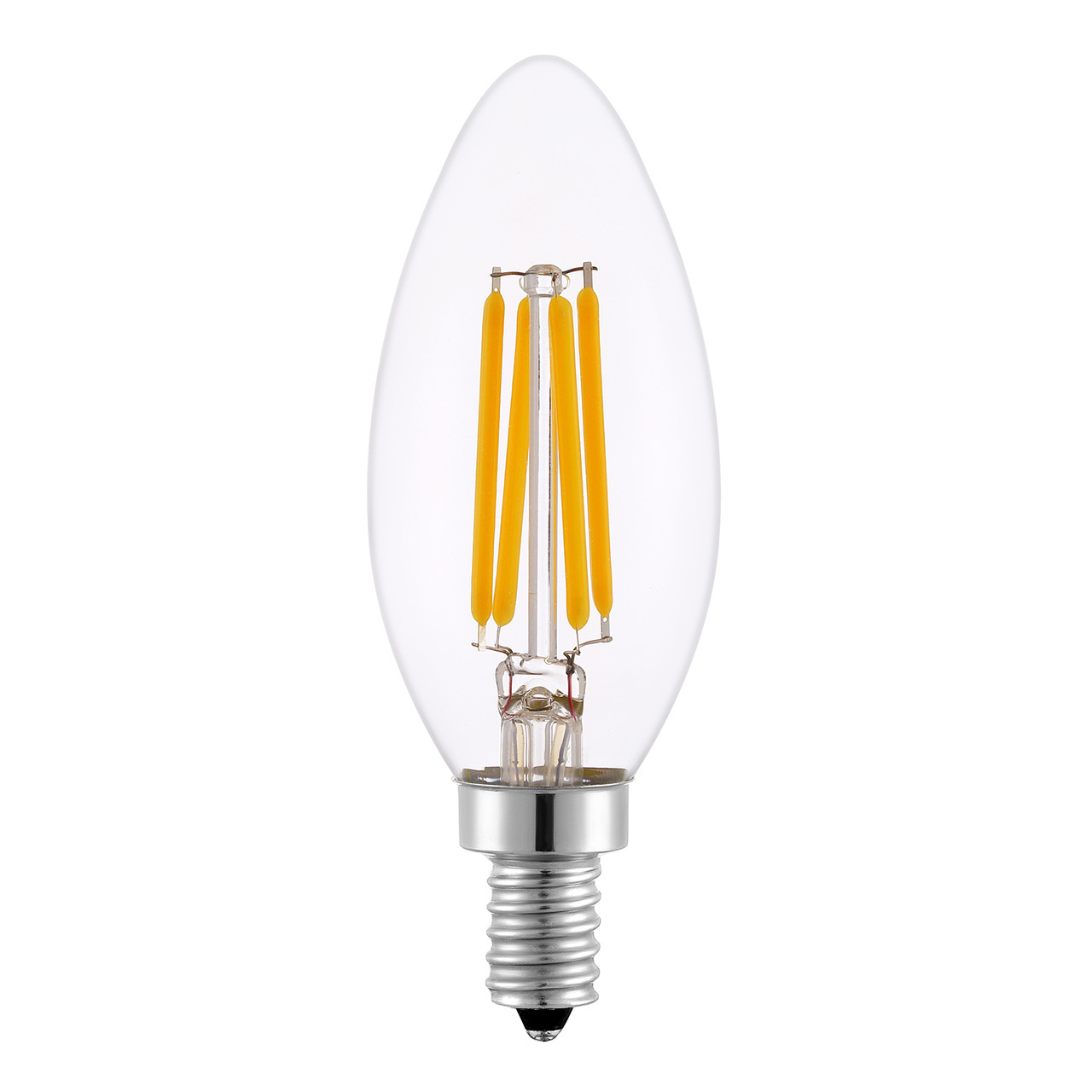 Candle Shape E14 E12 C35 Filament Led Bulb with 220V 110V clear antiquated led filament bulb