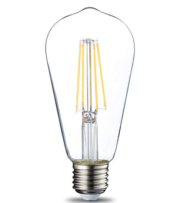 110v 220v ST64 E27 4W 6W 8W Amber Clear Glass st64 Led Filament Bulb