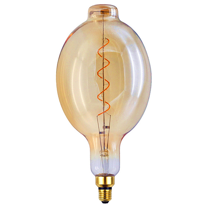 Honeycomb Big Large XXL Oversized Bulbs E27 E26 B22 220-240V 2200K 4W 6W 8W LED Curved Soft Filament Bulb