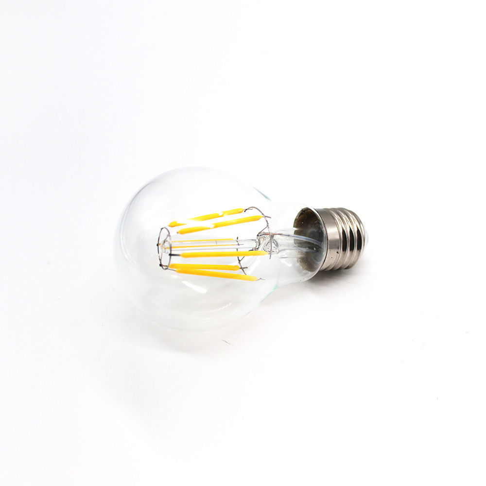 Factory Supply High Quality B22 E26 E27 220V 4W Warm White A19 A60 LED Filament Light Bulb