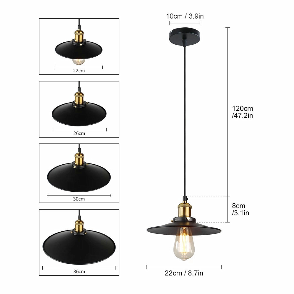 Black Iron Hanging Lamp Vintage Iron Pendant Lighting For Dining Room