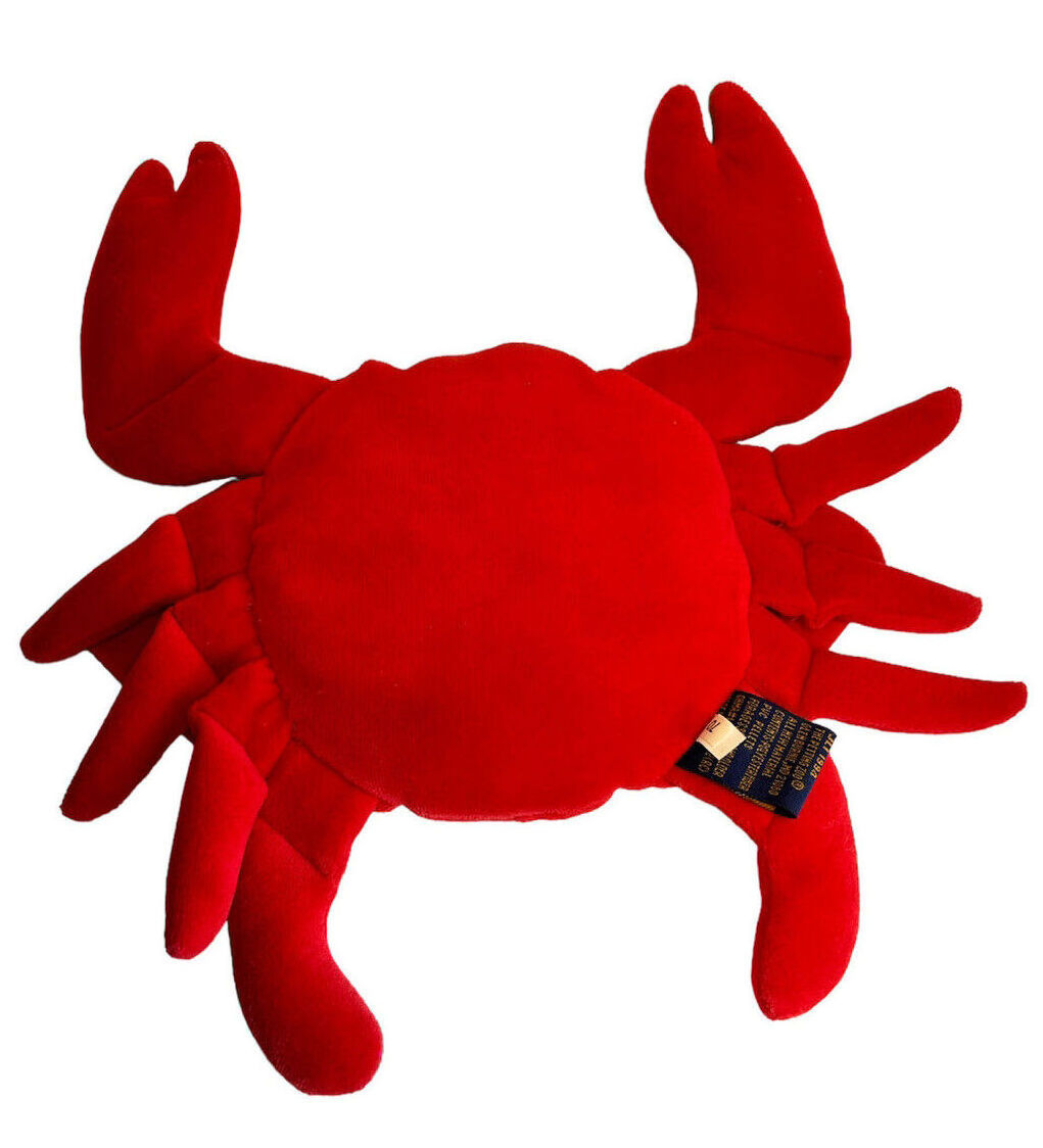 custom sea life animal red soft plush stuffed crab toy