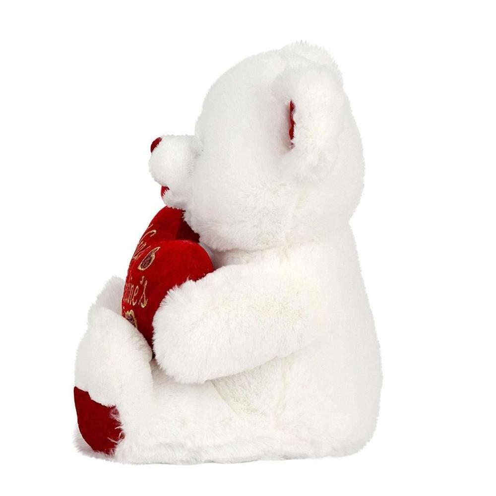 newly developed custom animal valentine gifts red heart teddy bear soft plush stuffed velboa animal