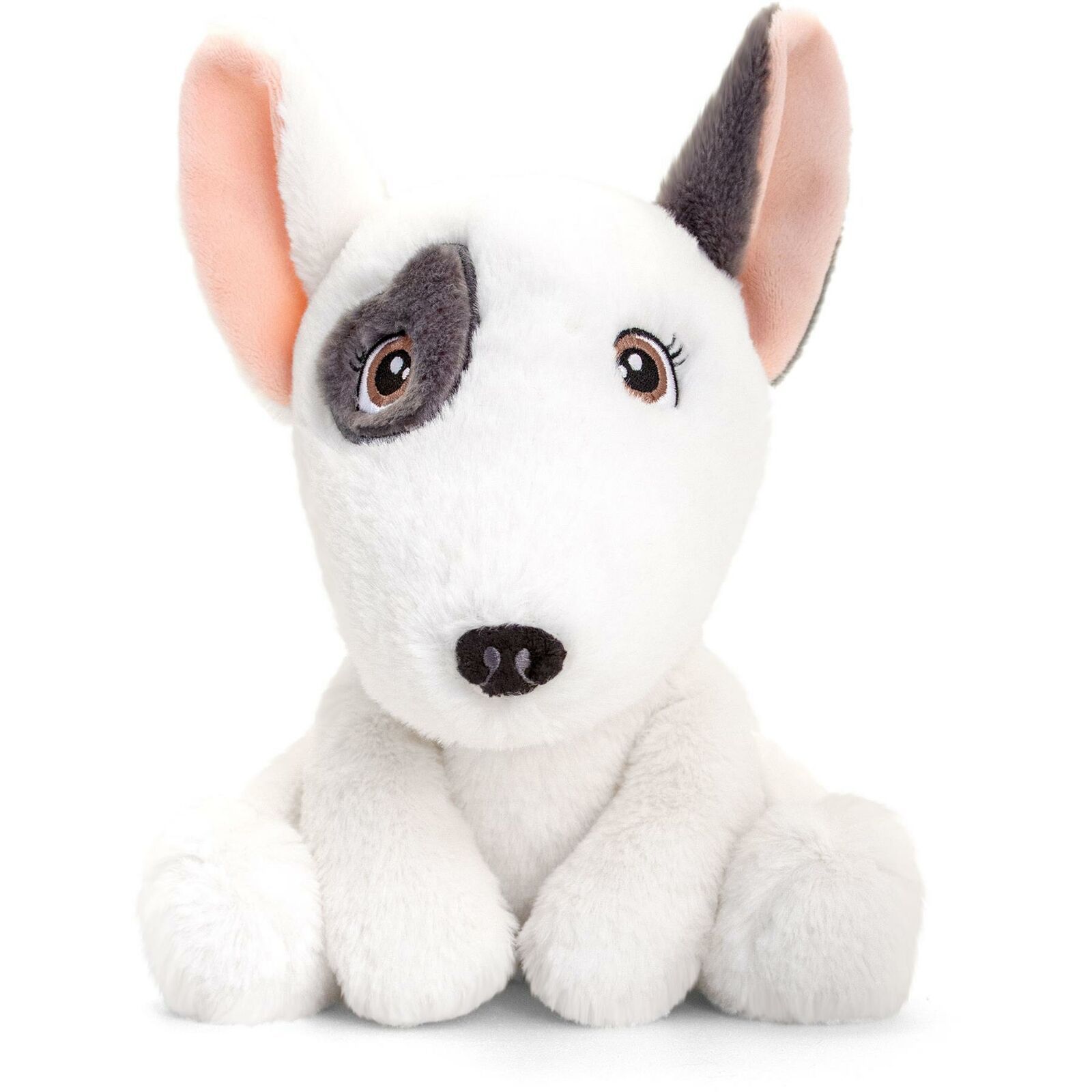 cute small custom white bull terrier soft stuffed claw machine toys plush