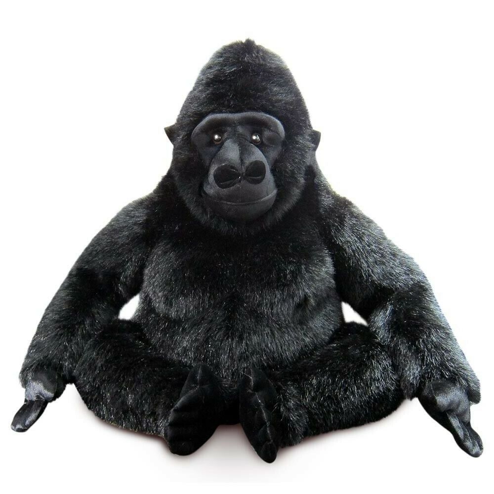 wholesale cheap CE EN71 custom logo red t-shirt black soft stuffed animal ape plush gorilla toy