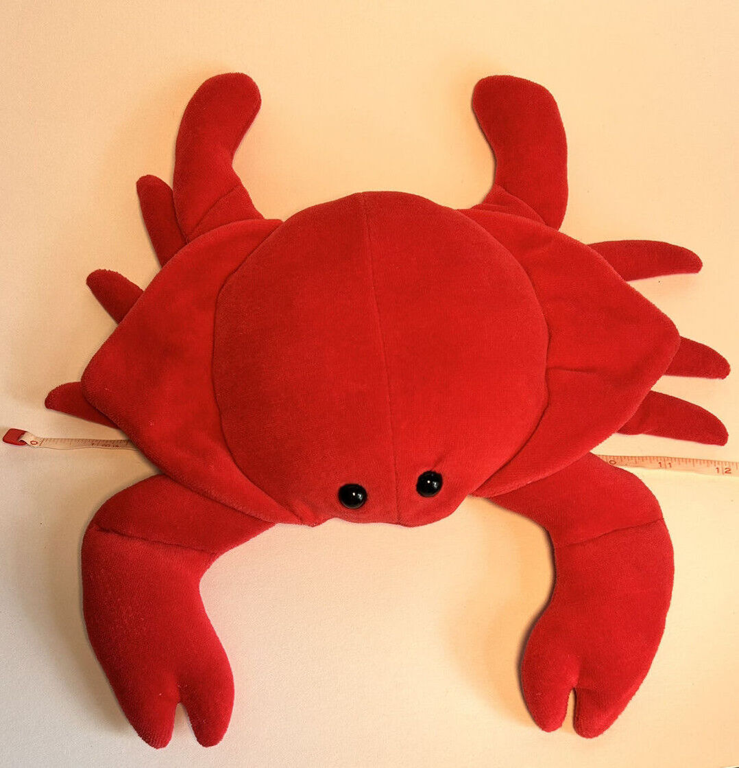 custom sea life animal red soft plush stuffed crab toy