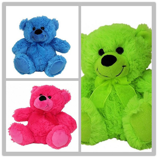 top quality factory cheap custom colorful animal hot pink soft plush stuffed teddy bear