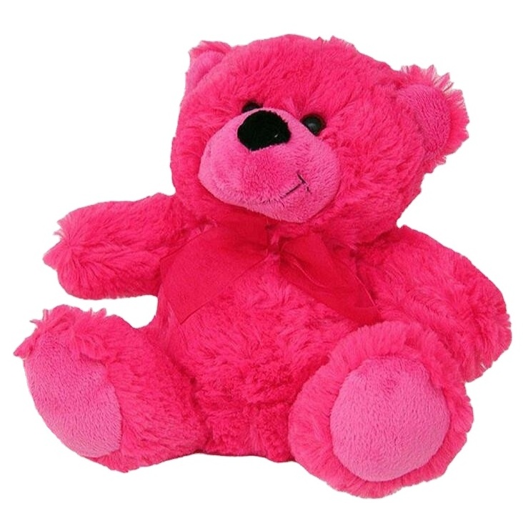 top quality factory cheap custom colorful animal hot pink soft plush stuffed teddy bear