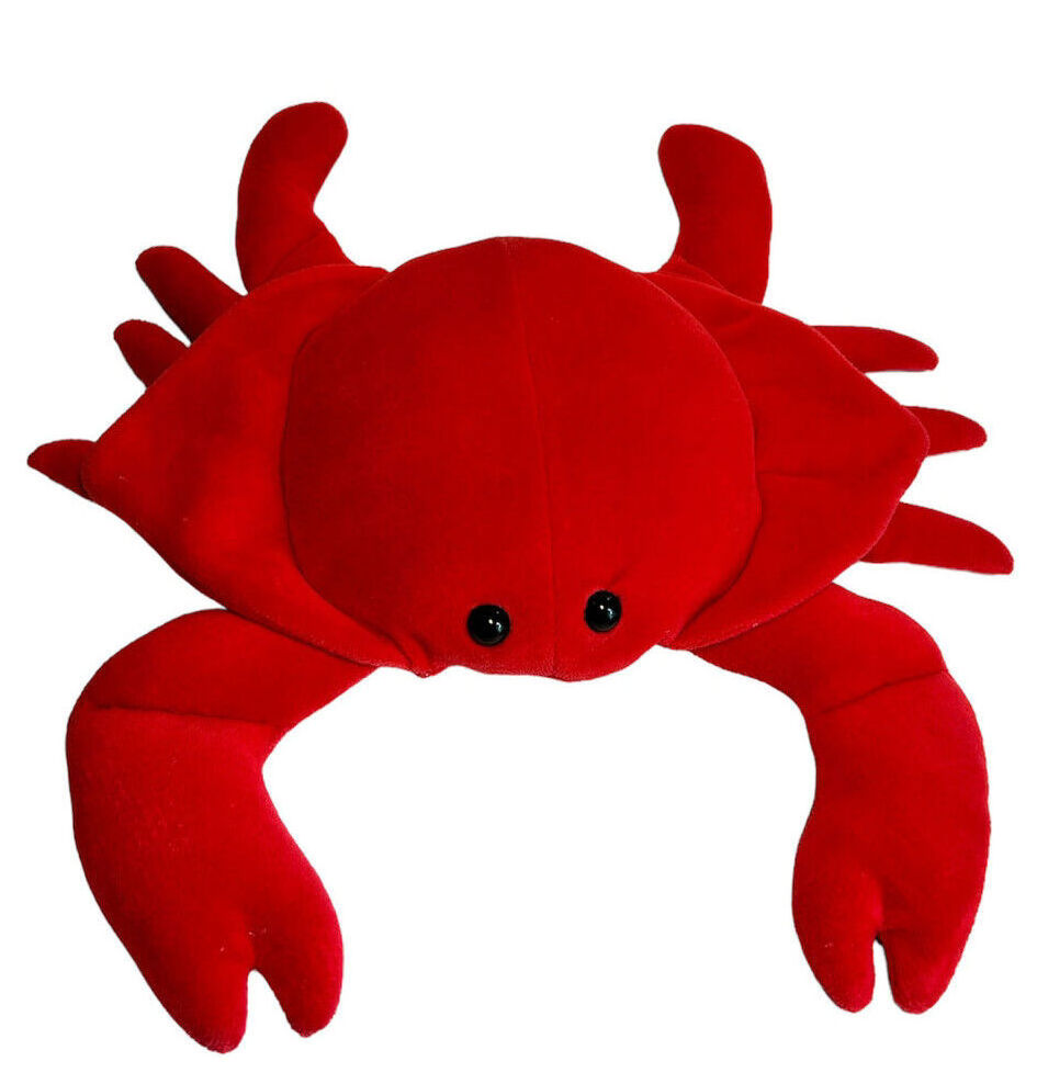 custom sea life animal red soft plush stuffed crab toy