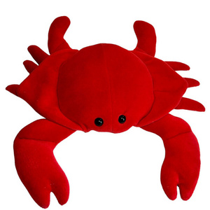 custom sea life animal red soft plush stuffed crab toy