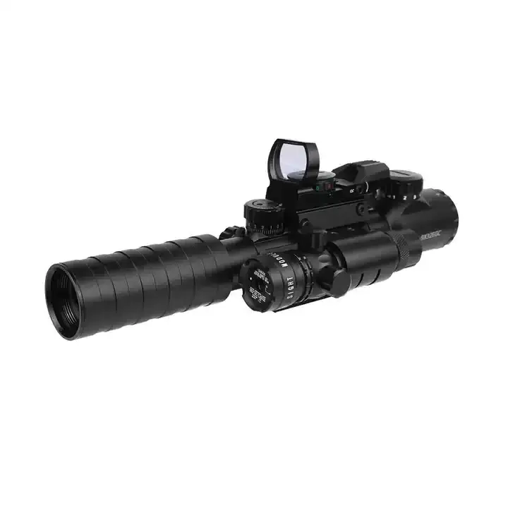 Prosun Wholesale Optics telescopic3-9x32 illuminated scope with green Laser and red green dot sight hunting scope