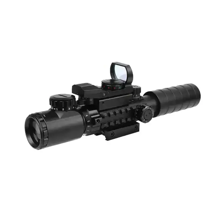 Prosun Wholesale Optics telescopic3-9x32 illuminated scope with green Laser and red green dot sight hunting scope