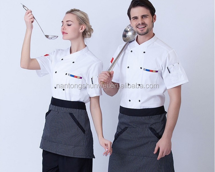 Custom OEM chef jacket chef uniform modern custom restaurant hotel waiter waitress uniform