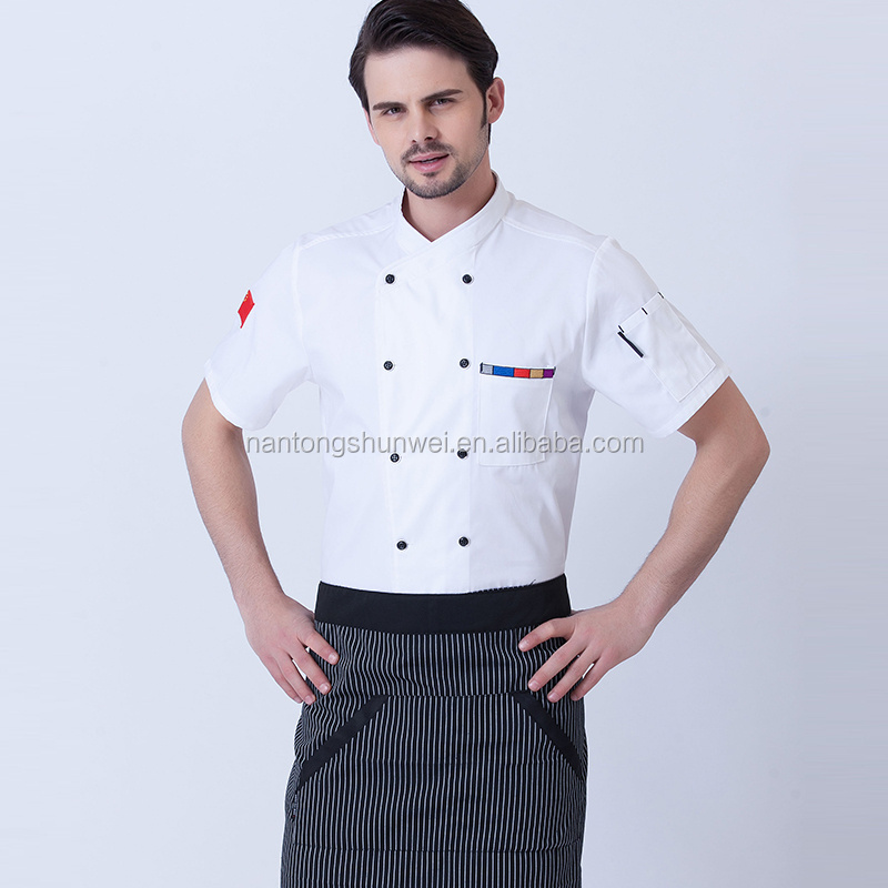 Custom OEM chef jacket chef uniform modern custom restaurant hotel waiter waitress uniform