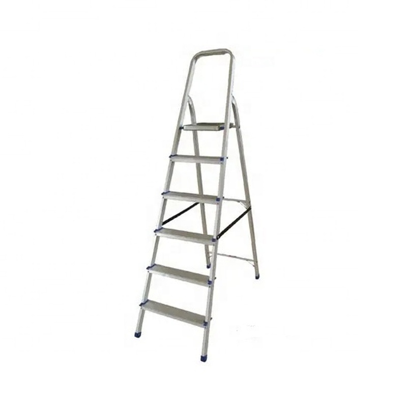 Customized Product Silver White Aluminum Ladder 4-9 Step Folding Ladder for sale