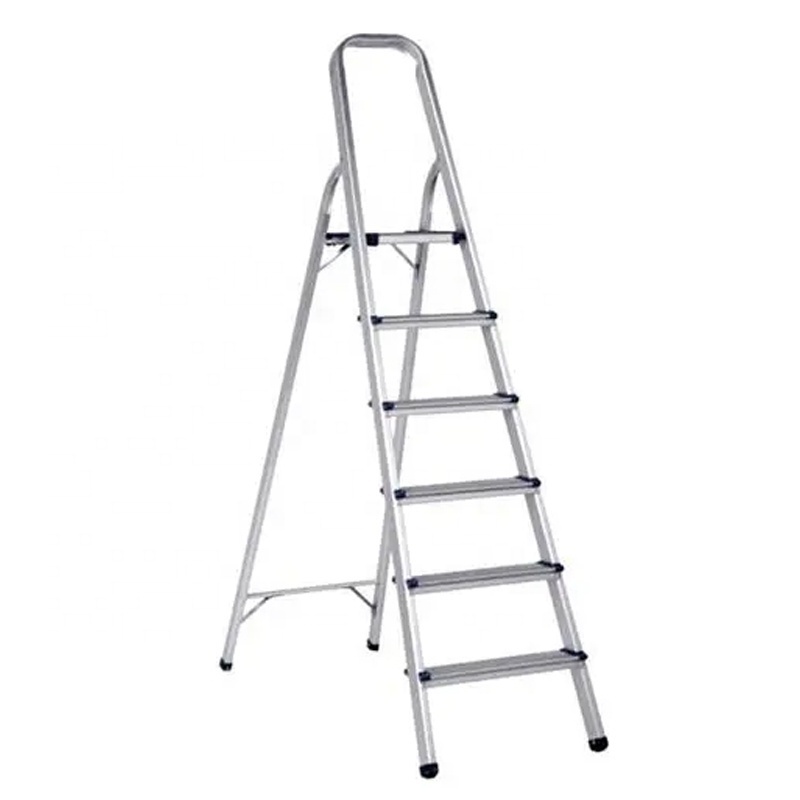 Customized Product Silver White Aluminum Ladder 4-9 Step Folding Ladder for sale