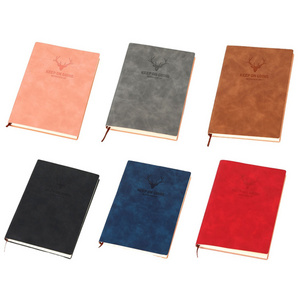 China Suppliers Ribbon Bookmark Line Notebook A5 Soft Cover Wholesale Leather Journal