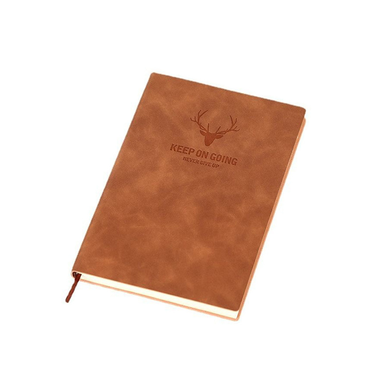 China Suppliers Ribbon Bookmark Line Notebook A5 Soft Cover Wholesale Leather Journal