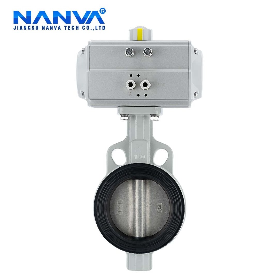 Pneumatic Glue Hanging Pair Stainless Steel Valve Plate Butterfly Valve Qt450 D671X-16qb7 SS304