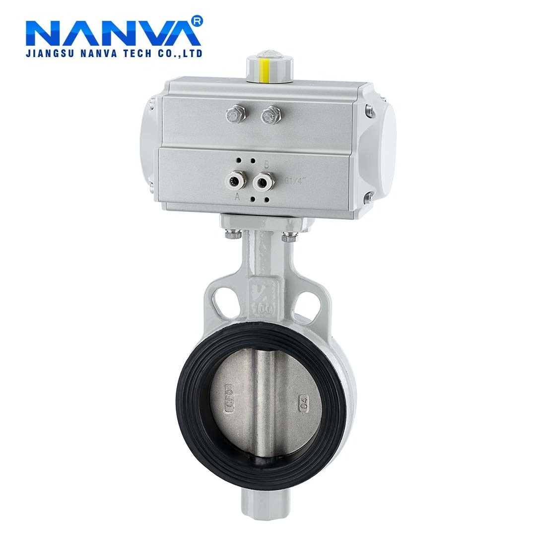 Pneumatic Glue Hanging Pair Stainless Steel Valve Plate Butterfly Valve Qt450 D671X-16qb7 SS304