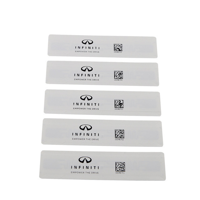 Custom Logo Printing  Uhf Rfid Vehicle Windshield Car Tag 860~960Mhz for Parking