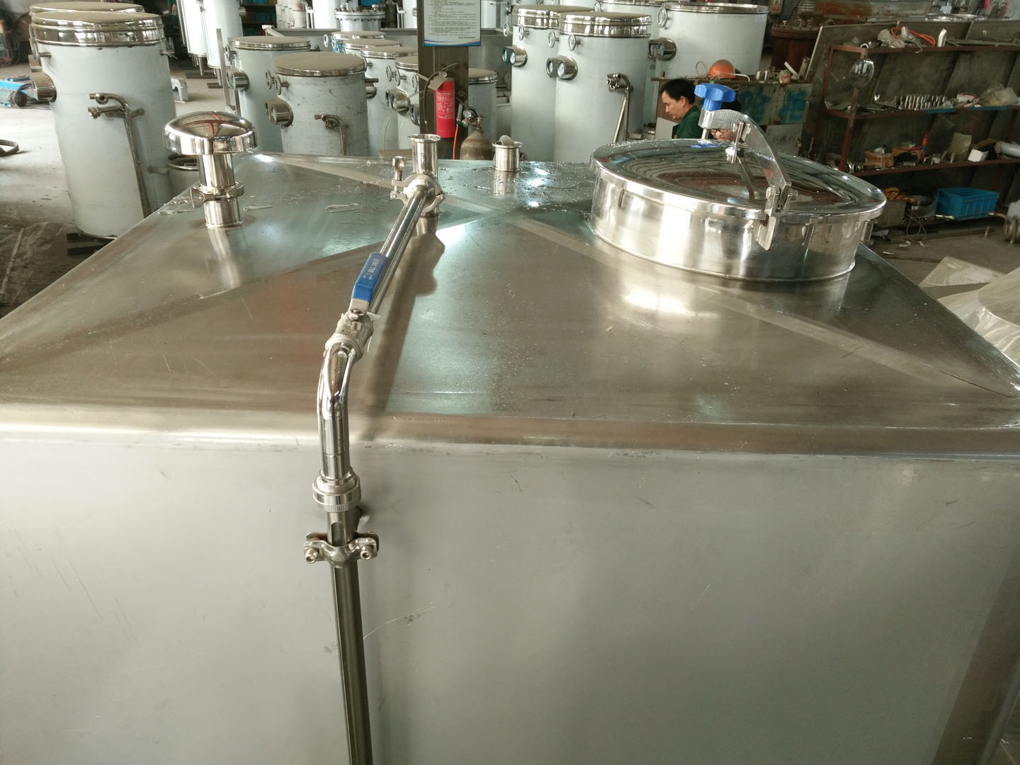 1000L high speed emulsion tank/SS304 3000 LTR square HSM emulsifier tank for viscous gum dissolution