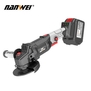 NANWEI Cordless Angle Grinder 21V Lithium-Ion Battery Machine Cutting Electric Angle Grinder Power Tool 100/125mm