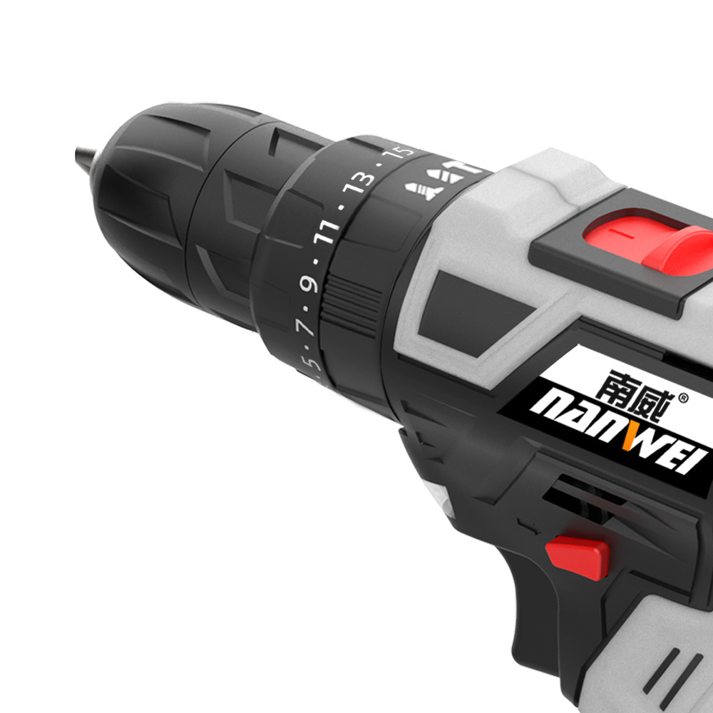 NANWEI Rechargeable Brushless Cordless 21V 10MM Impact drill Electric Lithium Battery Power Tools