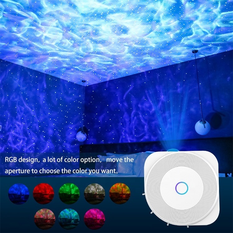 Personal Home Theater Night Light LED Laser Projector Lamp Projection MIC Inside Smart Galaxy Projector