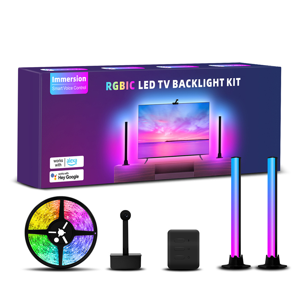 LED Smart TV Background Light Can Be Controlled By Alexa, Google Home, Yandex Alice Smart Voice-Activated Lights