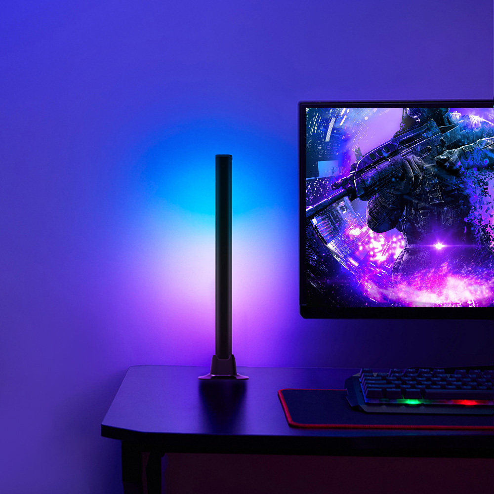 Wi-Fi Music Sync Desk Ambient Lighting Backlights Led RGB Smart Gaming Play Light Bars for TV PC Game Room