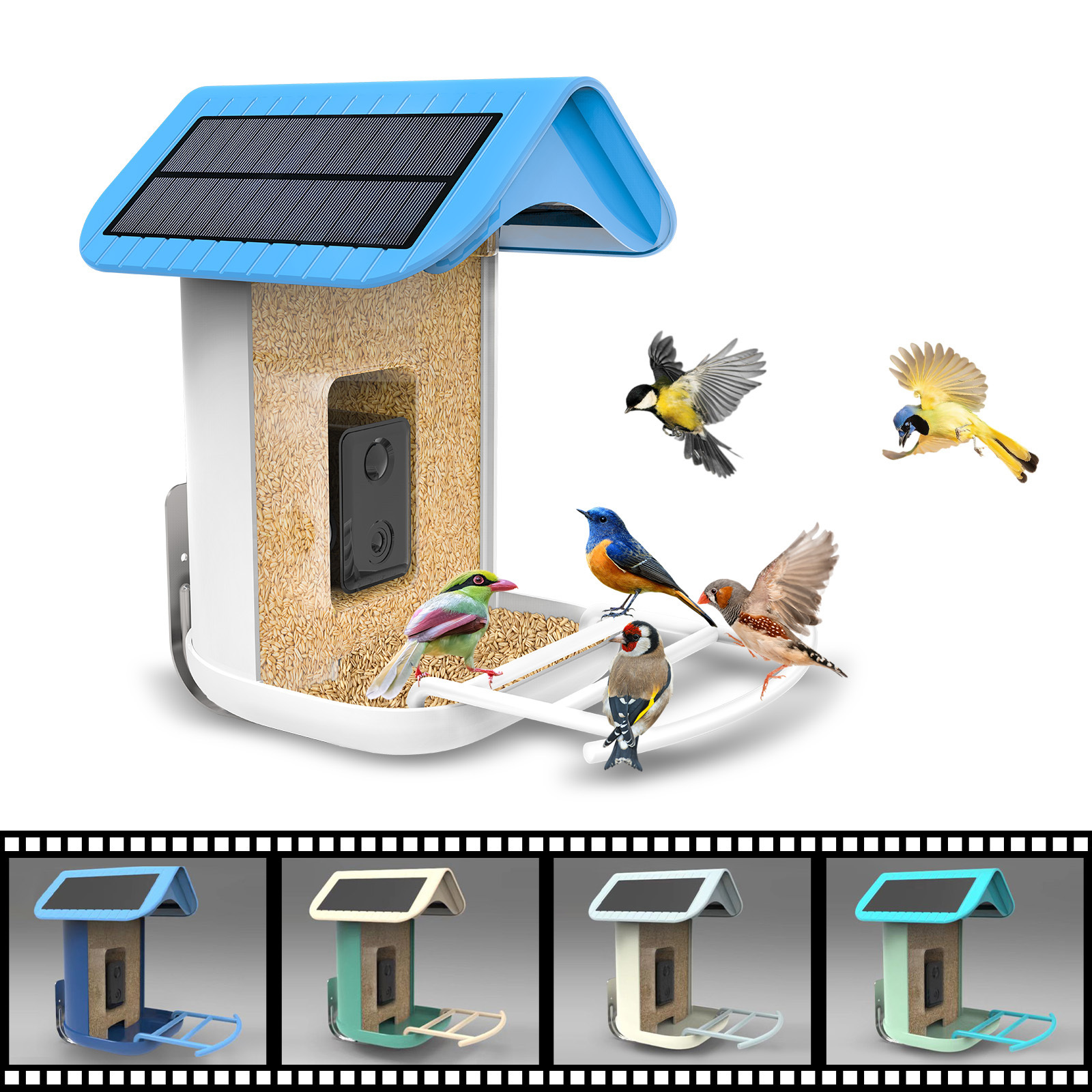 Smart Ai Bird Feeder Cage Box Wooden Squirrel Proof Water Outside 180 Window Metal Wood Plastic With Camera Humming  Bird Feeder