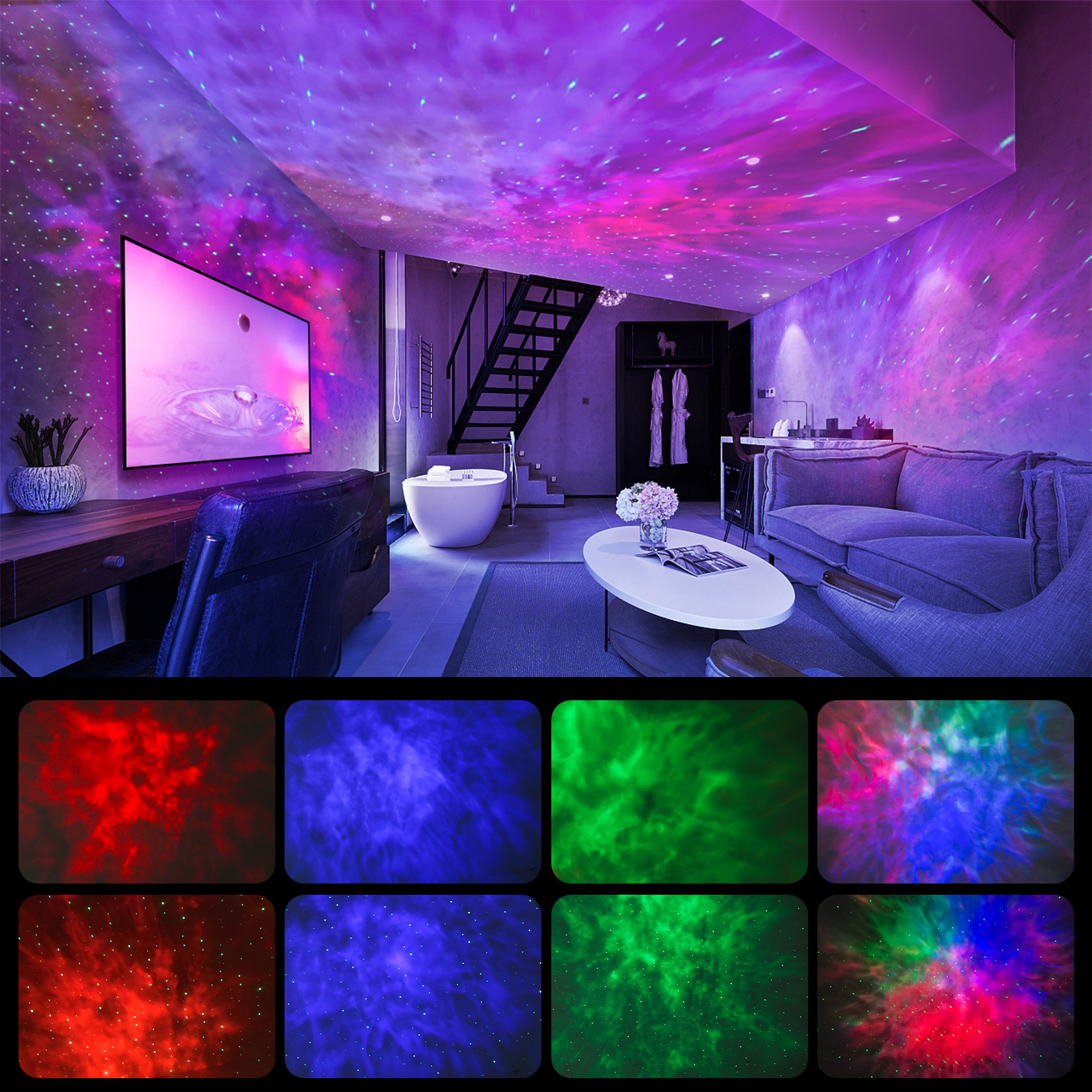 Home Kids Sleep Dream Room Led Night Light Ocean Cosmos Space Starry Lamp Smart Gift Water Wave galaxy lamp Projector