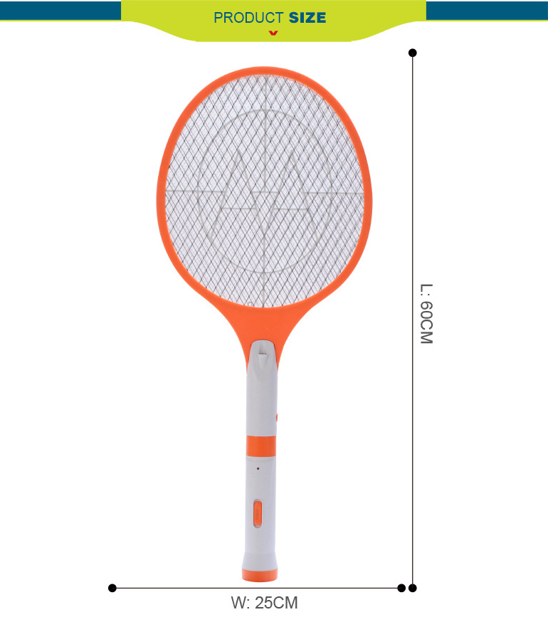 Electric Indoors Rechargeable Electrical Mosquito Racket Insect Killer Bug Zapper