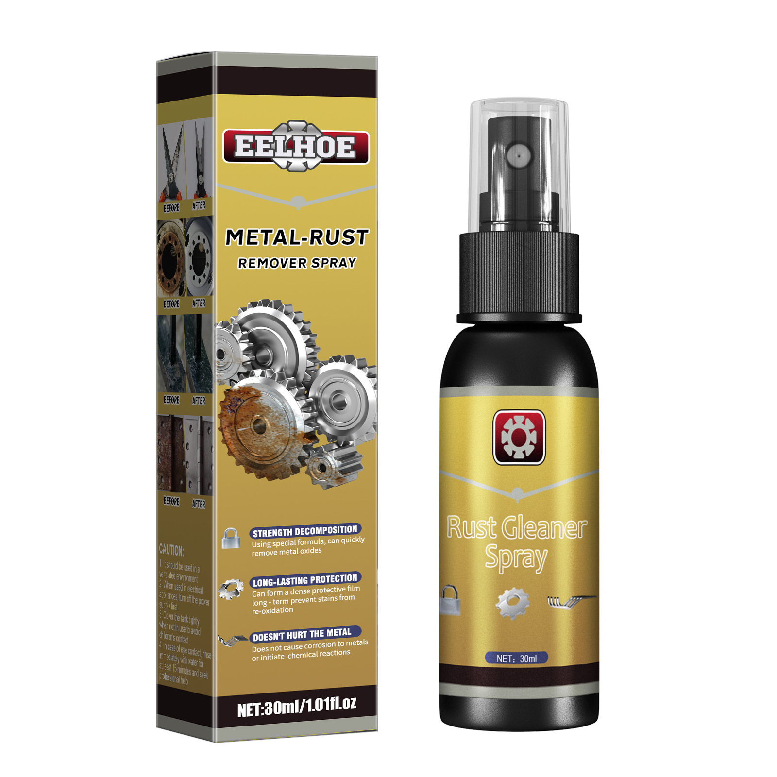 Private Label EELHOE Household Rust Remover Stainless Steel Rust  Removal Multifunctional Metal-rust Remover Spray