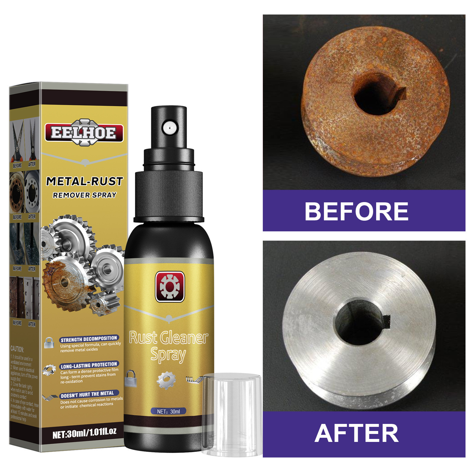 Private Label EELHOE Household Rust Remover Stainless Steel Rust  Removal Multifunctional Metal-rust Remover Spray