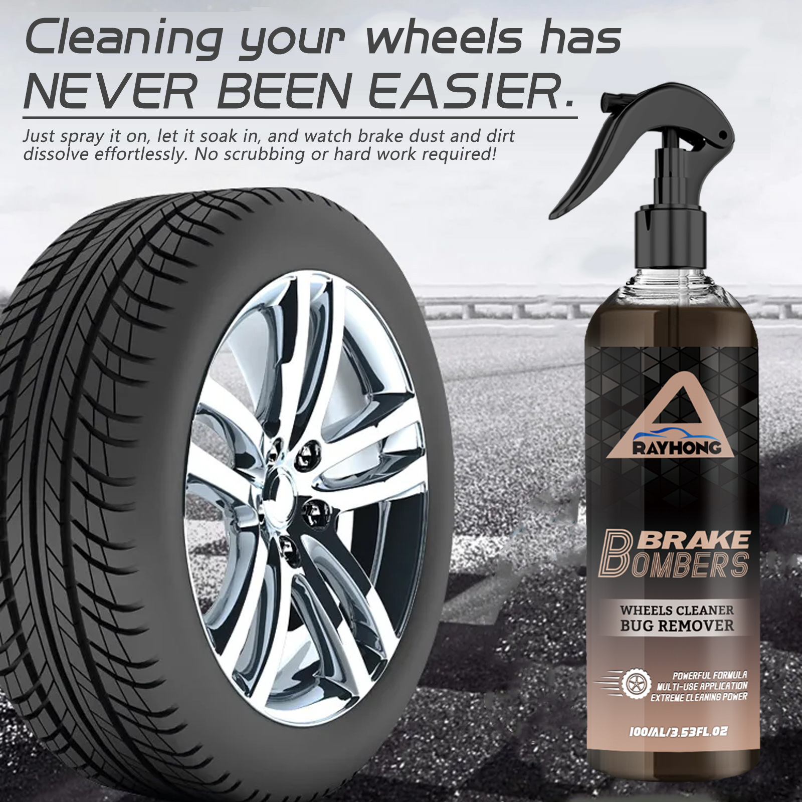 high quality Rayhong's car  wheel repair and clean brake disc rust removal polish brighten agent car brake cleaner